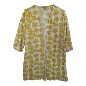 Lavish Bathing Suit  Cover Up Duster Jacket Sheer Floral Size M